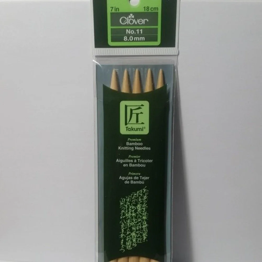 Bamboo Double Point Knitting Needles 7